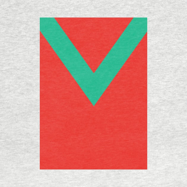 Glentoran 1965 Retro Red and Green Chevron by Culture-Factory